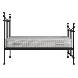 Carrick Solo iron/metal bed in black with Juno mattress - Thumbnail