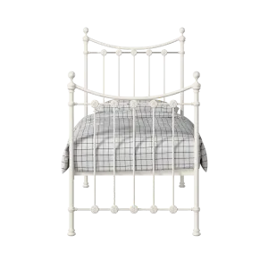 Carrick Solo iron/metal single bed in ivory - Thumbnail