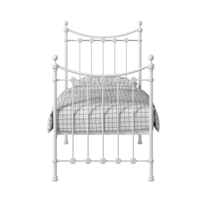 Carrick Solo iron/metal single bed in white - Thumbnail
