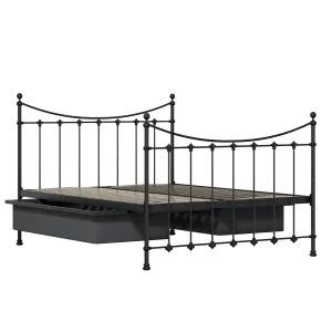 Chatsworth iron/metal bed in black with drawers - Thumbnail