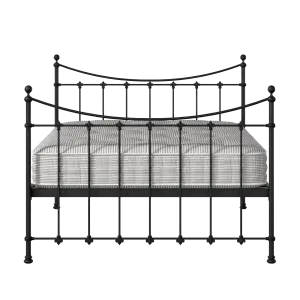 Chatsworth iron/metal bed in black with Juno mattress - Thumbnail