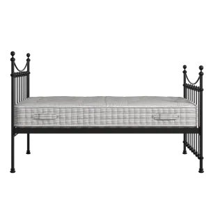 Chatsworth iron/metal bed in black with Juno mattress - Thumbnail
