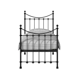 Chatsworth iron/metal single bed in black - Thumbnail