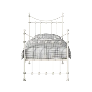 Chatsworth iron/metal single bed in ivory - Thumbnail