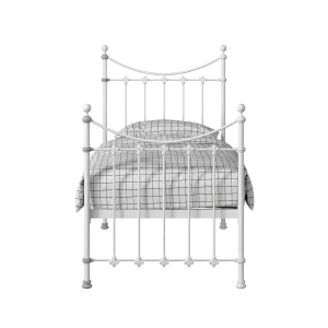 Chatsworth iron/metal single bed in white - Thumbnail