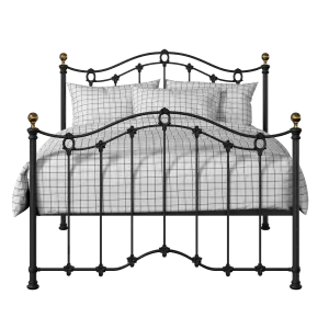 Clarina iron/metal bed in black - Thumbnail