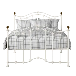 Clarina iron/metal bed in ivory - Thumbnail