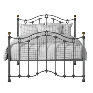 Clarina iron/metal bed in pewter - Thumbnail