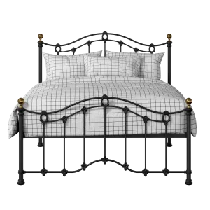 Clarina Low Footend iron/metal bed in black - Thumbnail