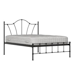 Claudia iron/metal bed in black with Juno mattress - Thumbnail