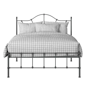 Claudia iron/metal bed in pewter - Thumbnail