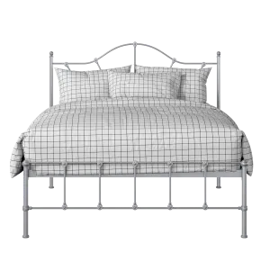 Claudia iron/metal bed in silver - Thumbnail