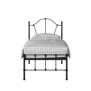 Claudia iron/metal single bed in black - Thumbnail