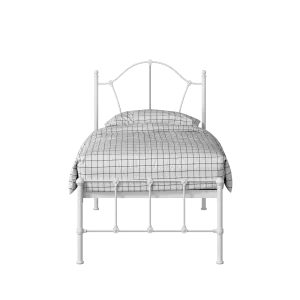 Claudia iron/metal single bed in white - Thumbnail