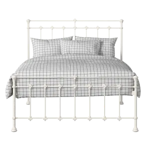 Edwardian iron/metal bed in ivory - Thumbnail