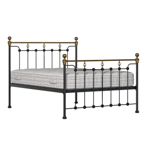 Glenholm iron/metal bed in black with Juno mattress - Thumbnail