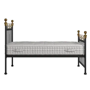 Glenholm iron/metal bed in black with Juno mattress - Thumbnail