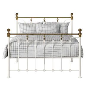 Glenholm iron/metal bed in ivory - Thumbnail