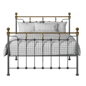 Glenholm iron/metal bed in pewter - Thumbnail