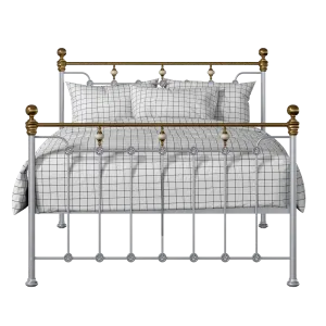 Glenholm iron/metal bed in silver - Thumbnail