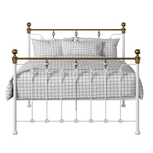 Glenholm iron/metal bed in white - Thumbnail