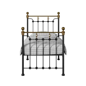 Glenholm iron/metal single bed in black - Thumbnail