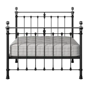Hamilton Chromo iron/metal bed in black with Juno mattress - Thumbnail