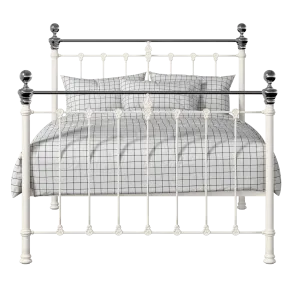 Hamilton Chromo iron/metal bed in ivory - Thumbnail