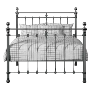 Hamilton Chromo iron/metal bed in pewter - Thumbnail