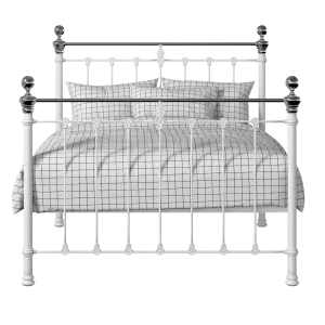 Hamilton Chromo iron/metal bed in white - Thumbnail