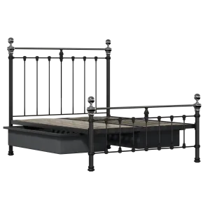 Hamilton Chromo Low Footend letto in metallo nero con cassetti - Thumbnail
