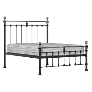Hamilton Chromo Low Footend letto in ferro nero con materasso - Thumbnail