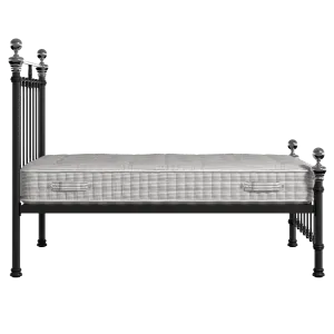 Hamilton Chromo Low Footend letto in ferro nero con materasso - Thumbnail