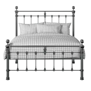 Hamilton Chromo Low Footend iron/metal bed in pewter - Thumbnail