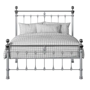 Hamilton Chromo Low Footend iron/metal bed in silver - Thumbnail