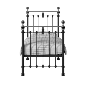 Hamilton Chromo iron/metal single bed in black - Thumbnail