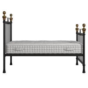 Hamilton iron/metal bed in black with Juno mattress - Thumbnail