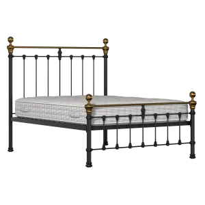 Hamilton Low Footend iron/metal bed in black with Juno mattress - Thumbnail