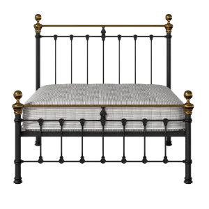 Hamilton Low Footend iron/metal bed in black with Juno mattress - Thumbnail