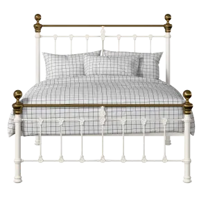 Hamilton Low Footend iron/metal bed in ivory - Thumbnail