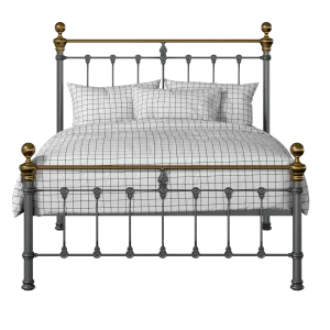 Hamilton Low Footend iron/metal bed in pewter - Thumbnail