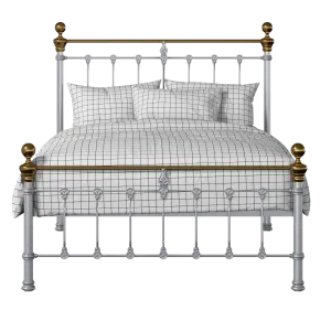 Hamilton Low Footend iron/metal bed in silver - Thumbnail