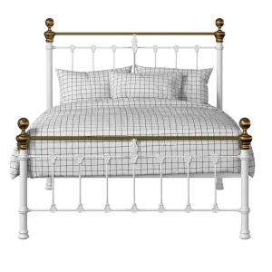 Hamilton Low Footend iron/metal bed in white - Thumbnail