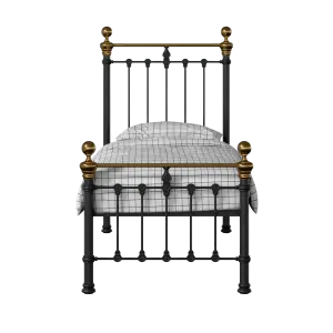 Hamilton Low Footend iron/metal single bed in black - Thumbnail