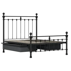 Hamilton Solo Low Footend letto in metallo nero con cassetti - Thumbnail
