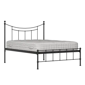 Isabelle lit en métal noir avec matelas - Thumbnail