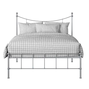 Isabelle iron/metal bed in silver - Thumbnail