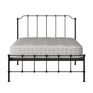 Julia iron/metal bed in black with Juno mattress - Thumbnail