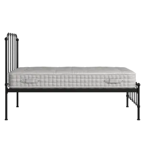 Julia iron/metal bed in black with Juno mattress - Thumbnail