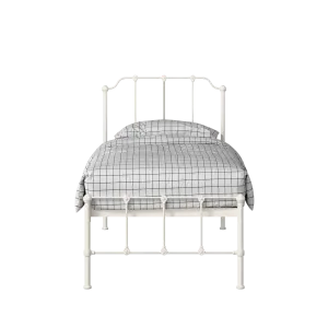 Julia iron/metal single bed in ivory - Thumbnail